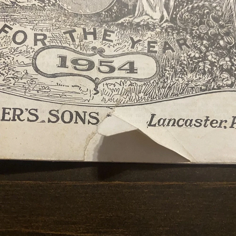 10 Antique Agricultural‎ Almanacs farm 1950-1959 John Baer's Sons Lancaster